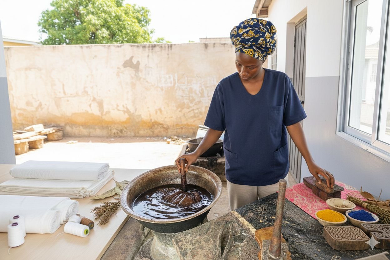 Module 2 – Introduction to Different Fabrics & Mordants Used in Adire